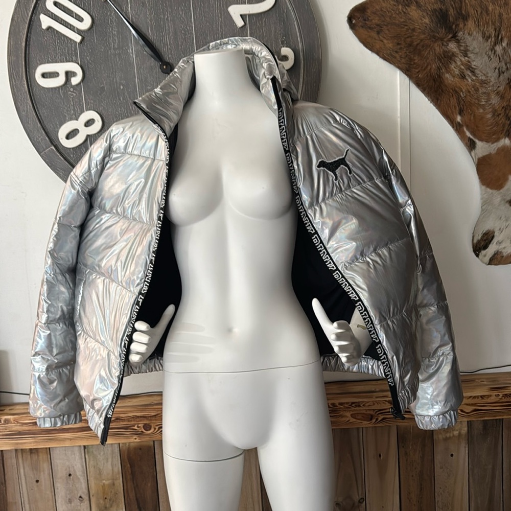 Rare Victoria's Secret Pink silver Puffe